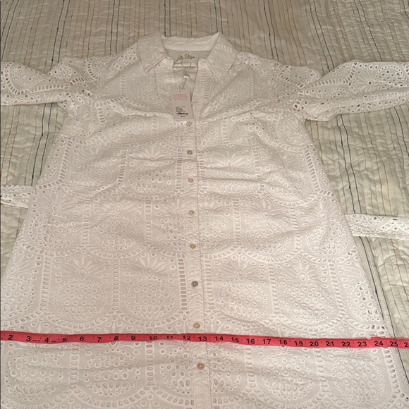 Lilly Pulitzer Eira Midi Shirt dress in Resort White - Picture 11 of 12